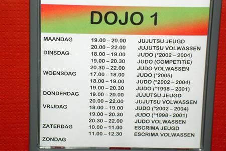 53 dojo1 uurregeling