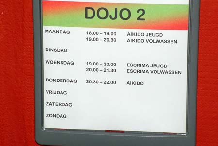 54 dojo2 uurregeling